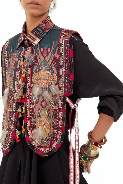 Aseem Kapoor Gilet Set indian designer wear online shopping melange singapore