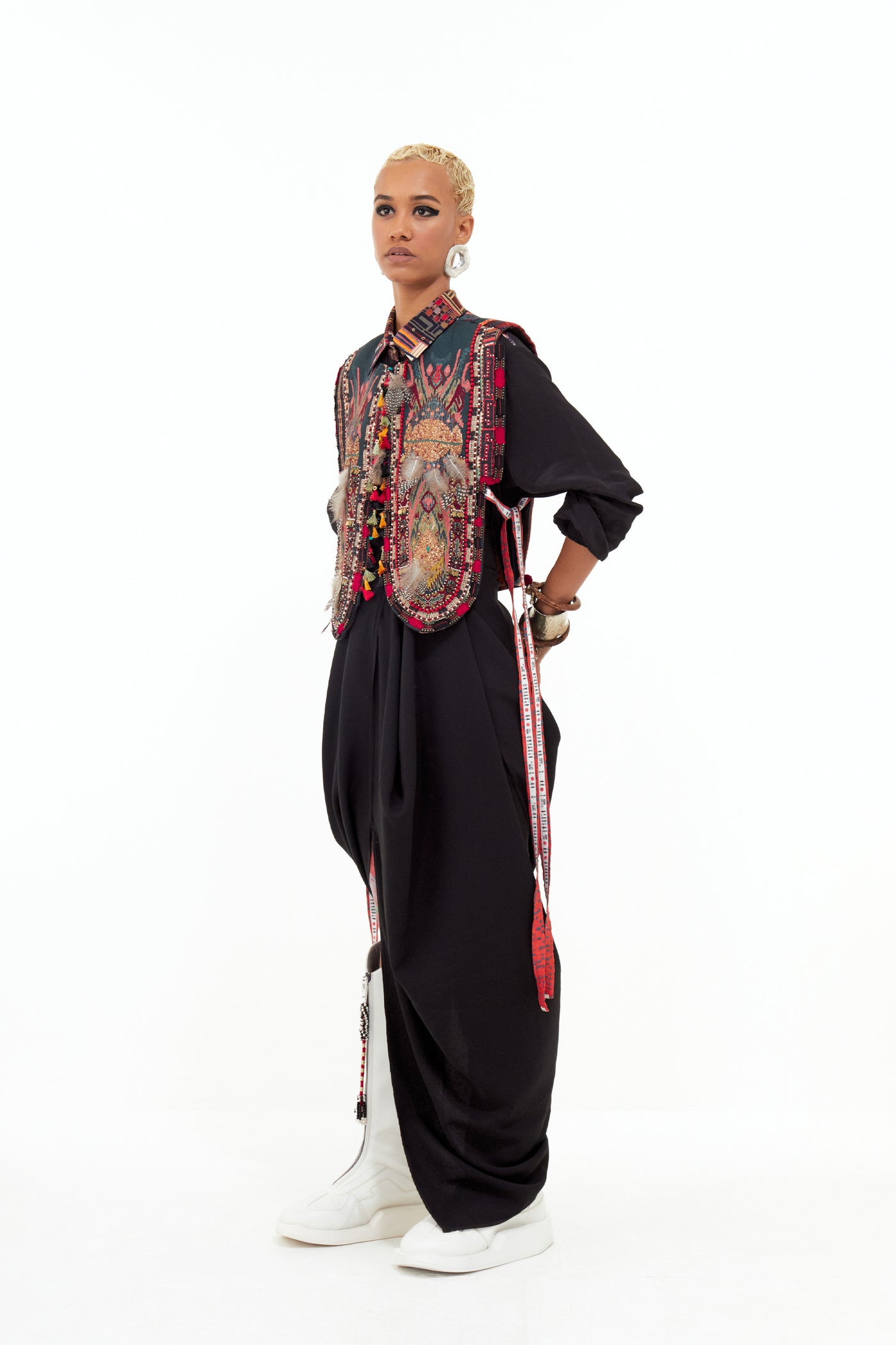 Aseem Kapoor Gilet Set indian designer wear online shopping melange singapore