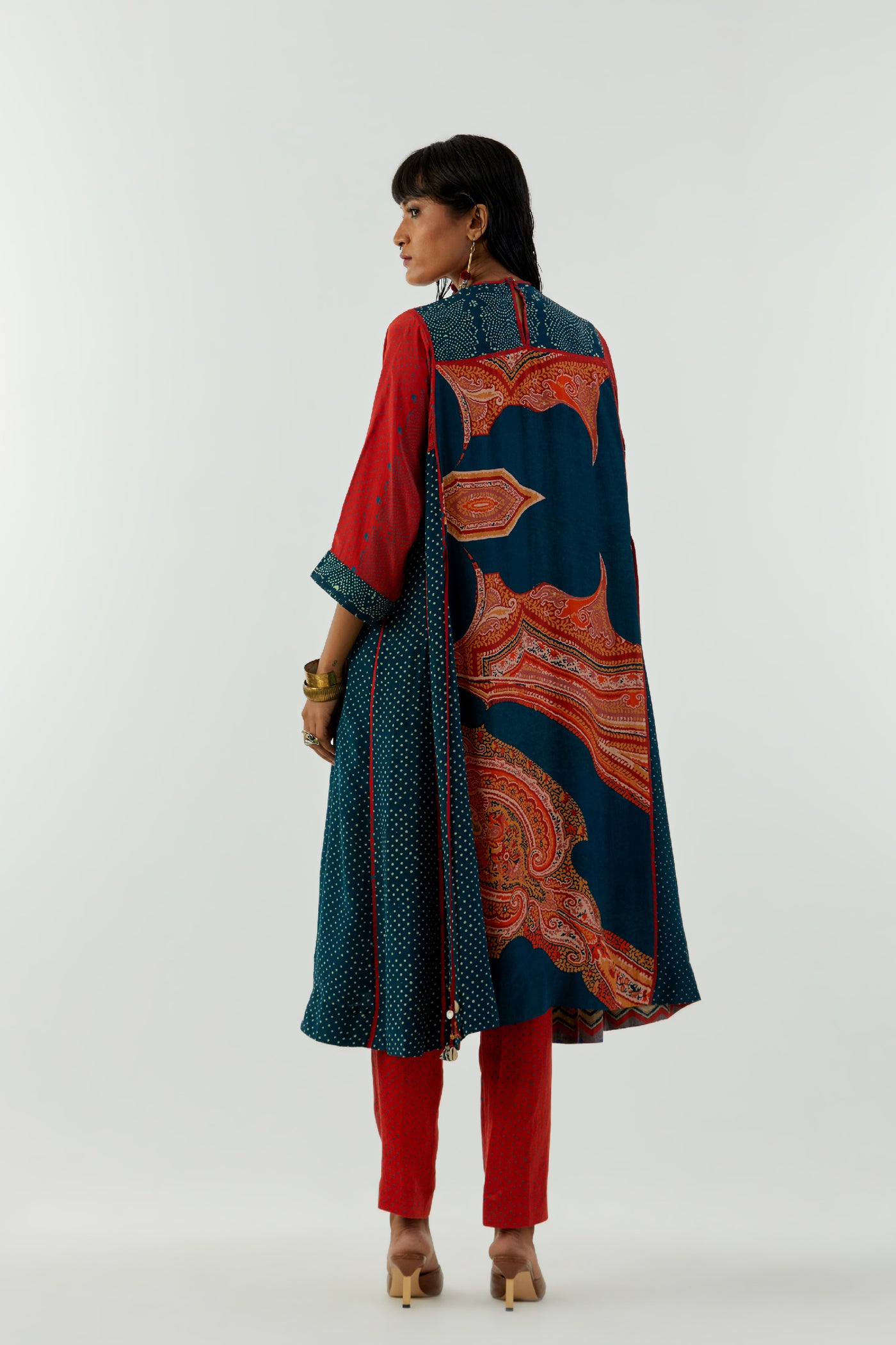 Aseem Kapoor Indra Choga Set Deep Teal indian designer wear online shopping melange singapore