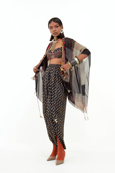 Aseem Kapoor Kama Blouse Surmai indian designer wear online shopping melange singapore