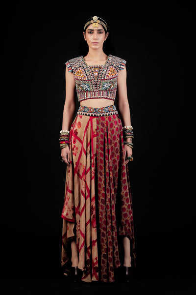 Aseem Kapoor Kamya Blouse Set indian designer wear online shopping melange singapore