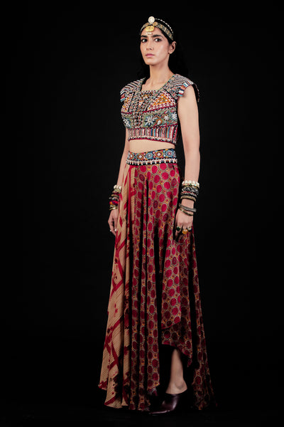 Aseem Kapoor Kamya Blouse Set indian designer wear online shopping melange singapore