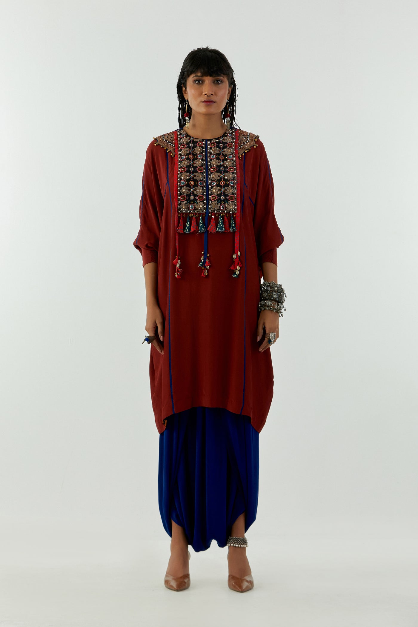 Aseem Kapoor Kuru Trapeeze Tunic Set indian designer wear online shopping melange singapore