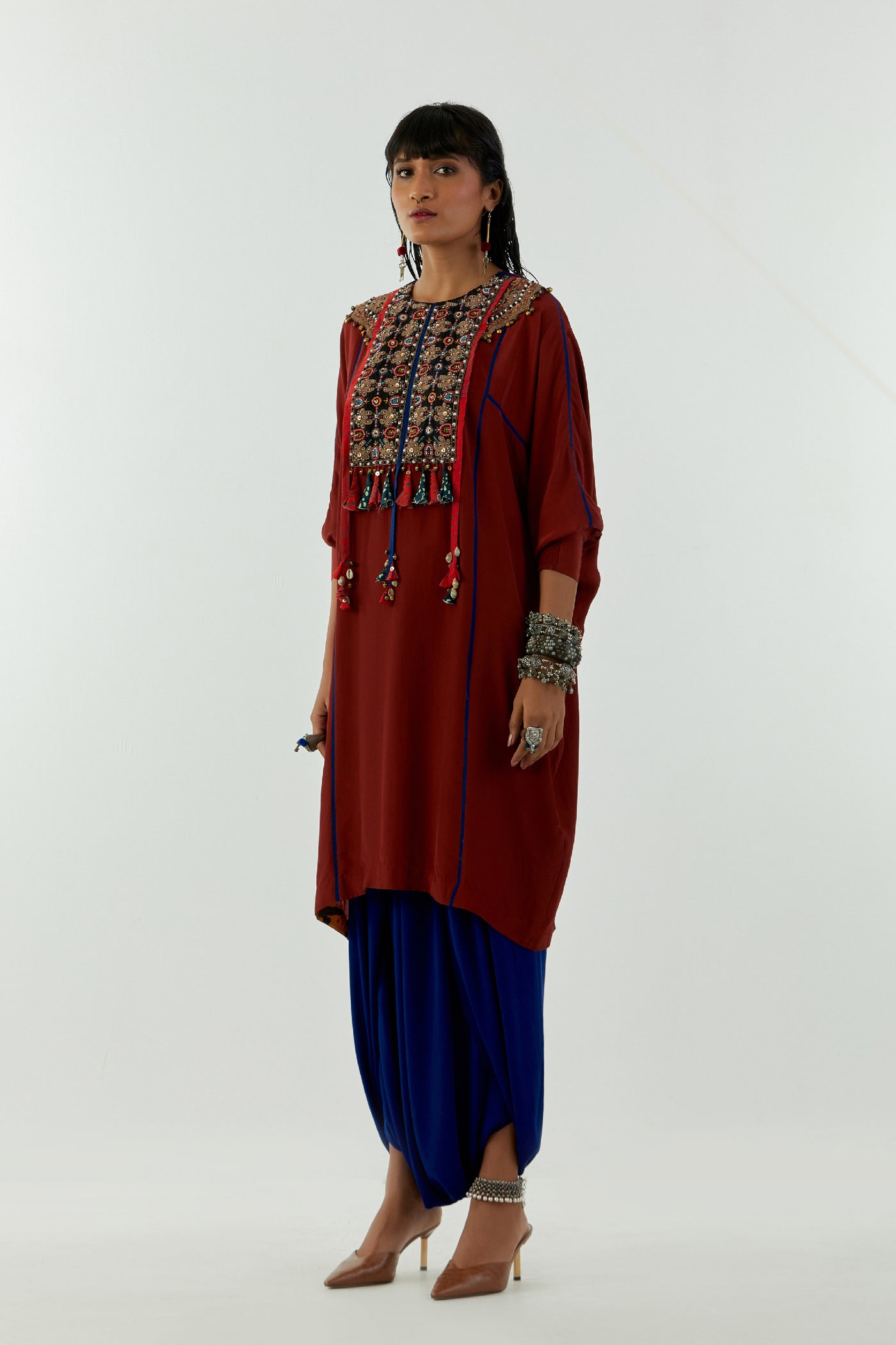 Aseem Kapoor Kuru Trapeeze Tunic Set indian designer wear online shopping melange singapore