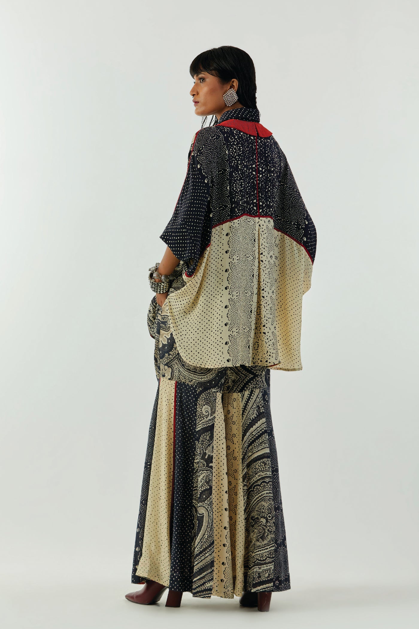 Aseem Kapoor Mandala Shirt Surmai Mogra Set indian designer wear online shopping melange singapore