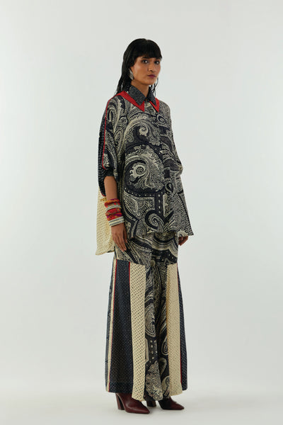 Aseem Kapoor Mandala Shirt Surmai Mogra Set indian designer wear online shopping melange singapore