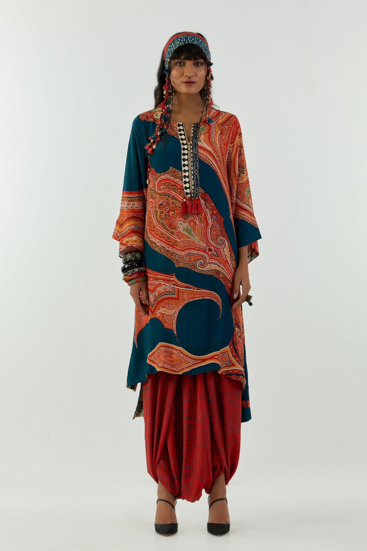 Aseem Kapoor Mitra Long Kurta Set indian designer wear online shopping melange singapore