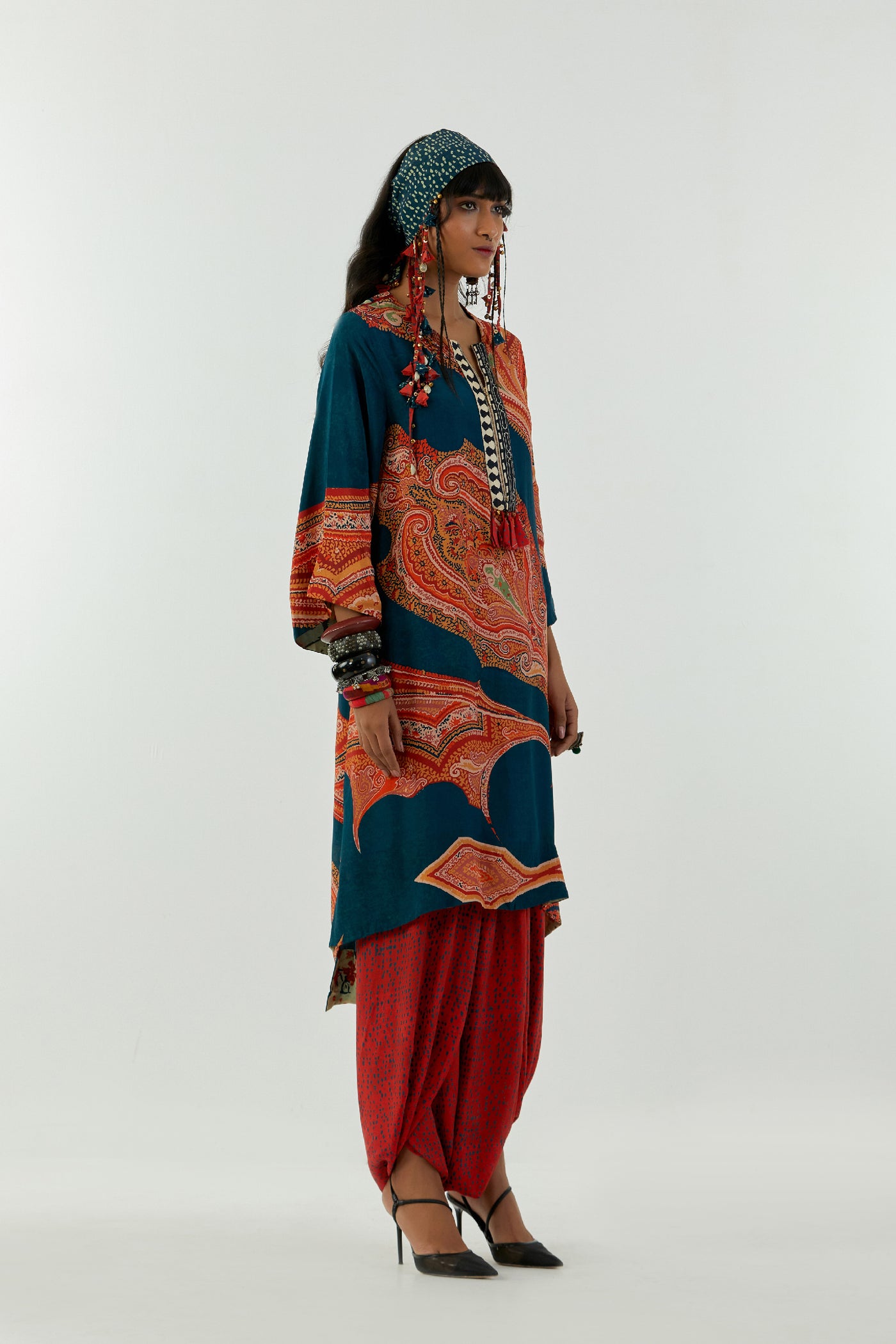 Aseem Kapoor Mitra Long Kurta Set indian designer wear online shopping melange singapore