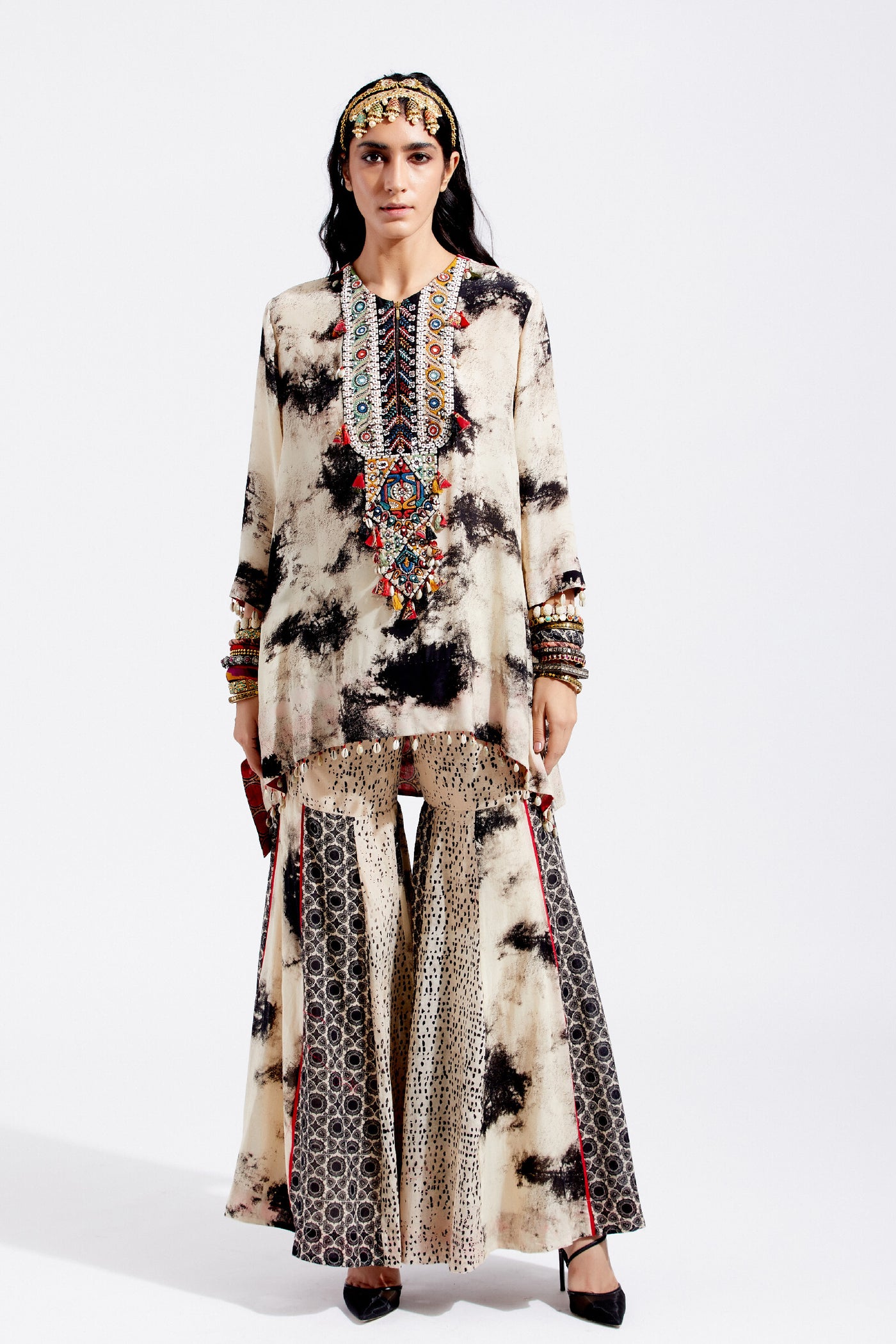 Aseem Kapoor Mitra Short Kurta Set indian designer wear online shopping melange singapore