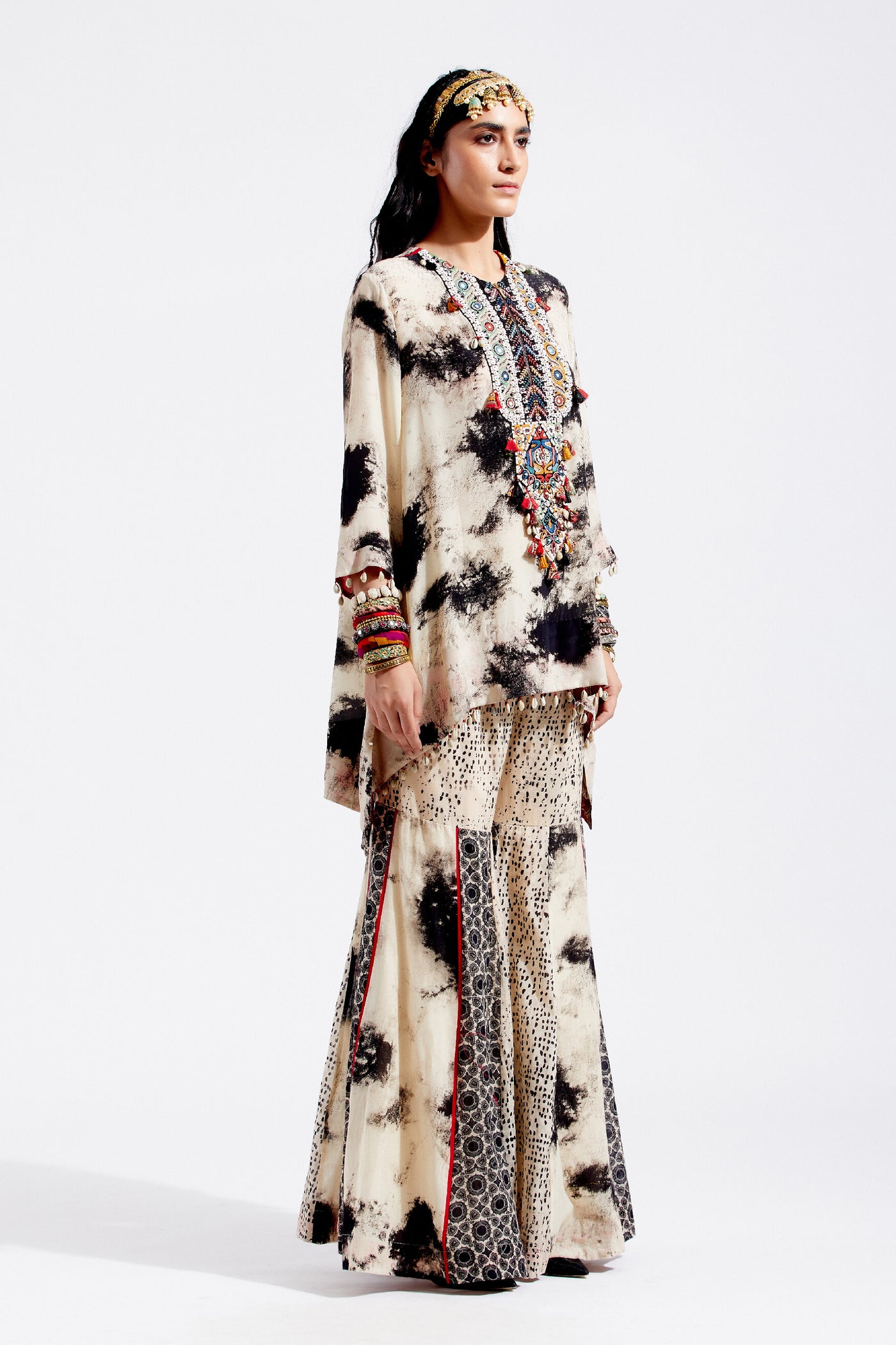 Aseem Kapoor Mitra Short Kurta Set indian designer wear online shopping melange singapore