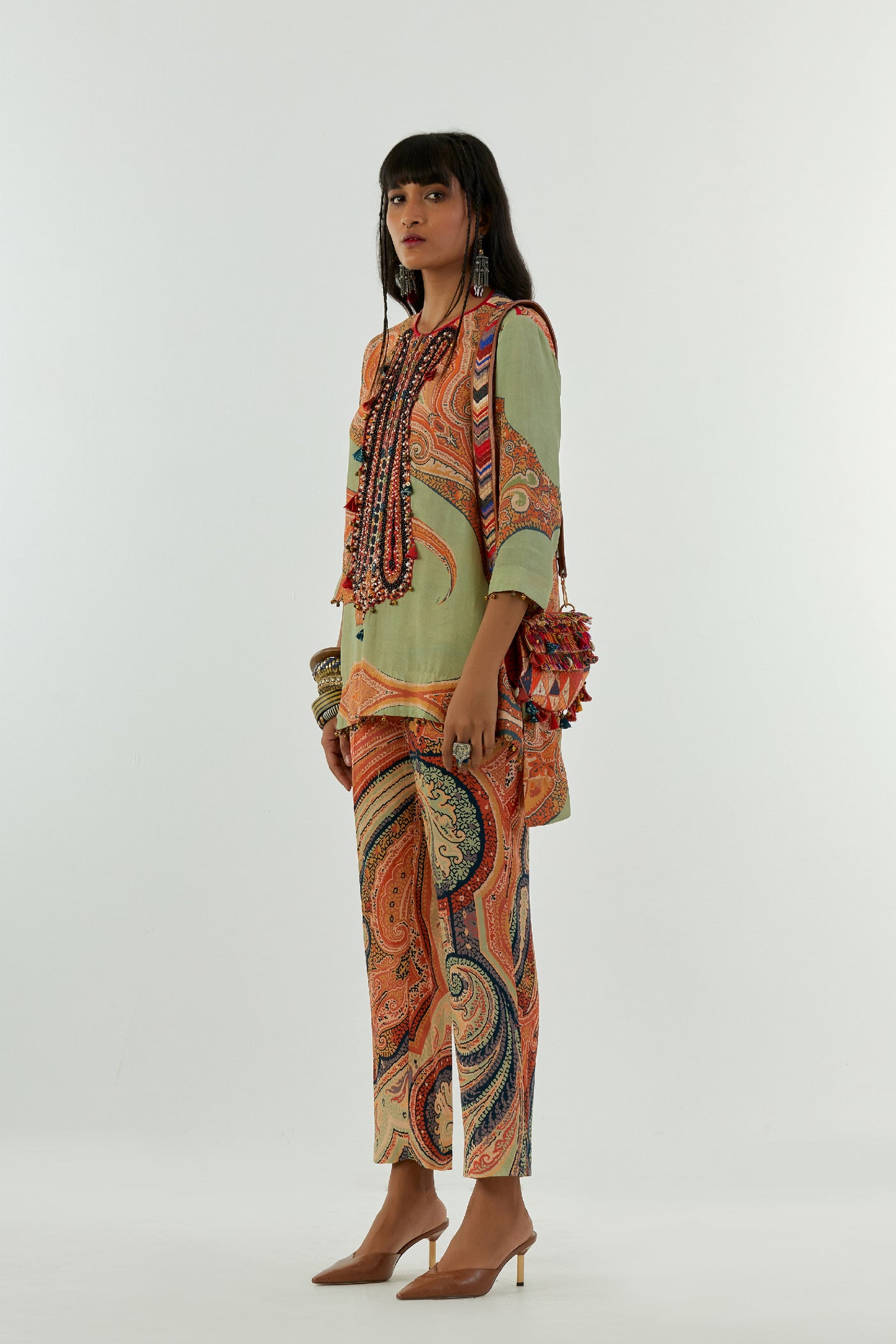 Aseem Kapoor Mitra Short Kurta Set indian designer wear online shopping melange singapore