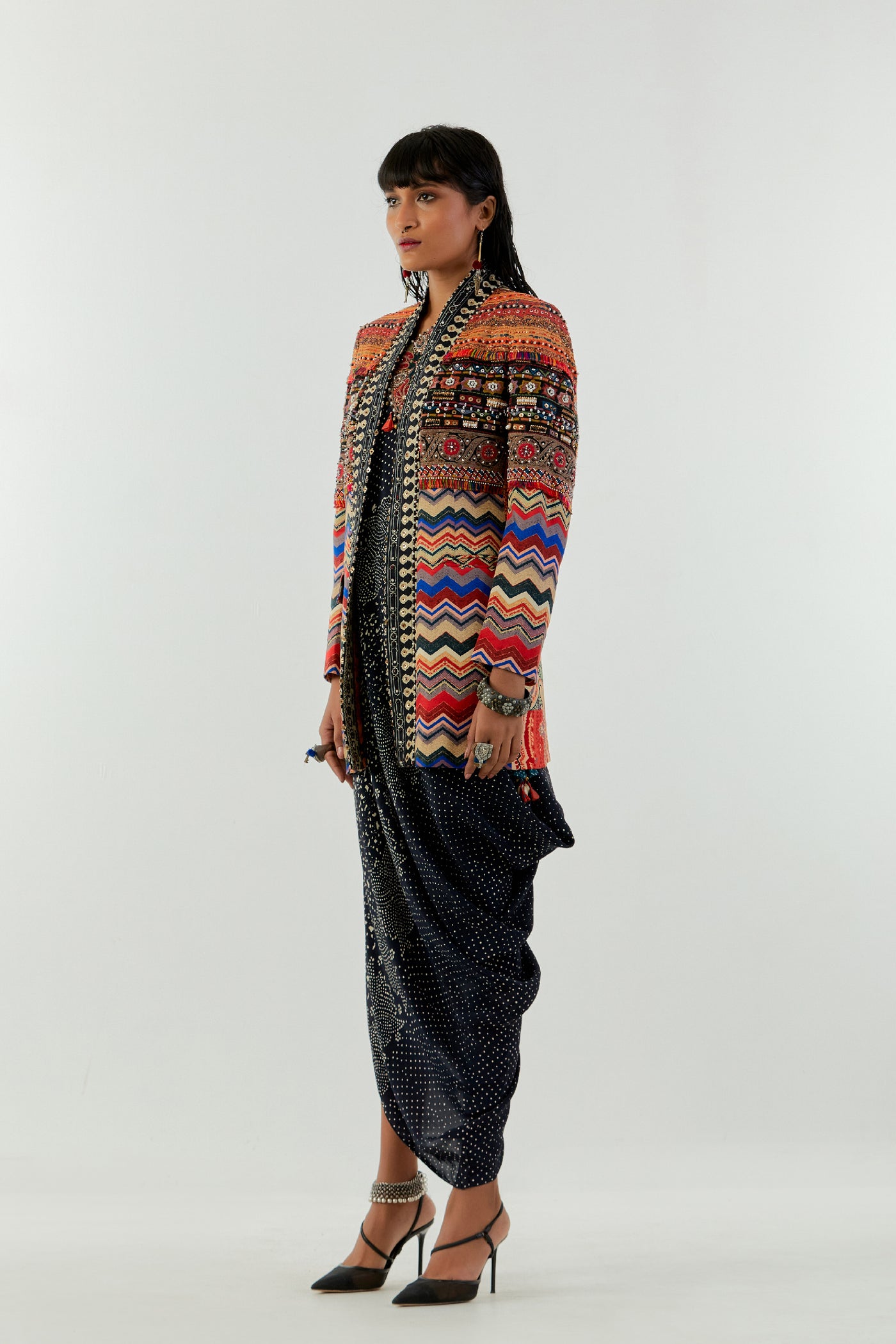 Aseem Kapoor Open Dhana Jacket indian designer wear online shopping melange singapore