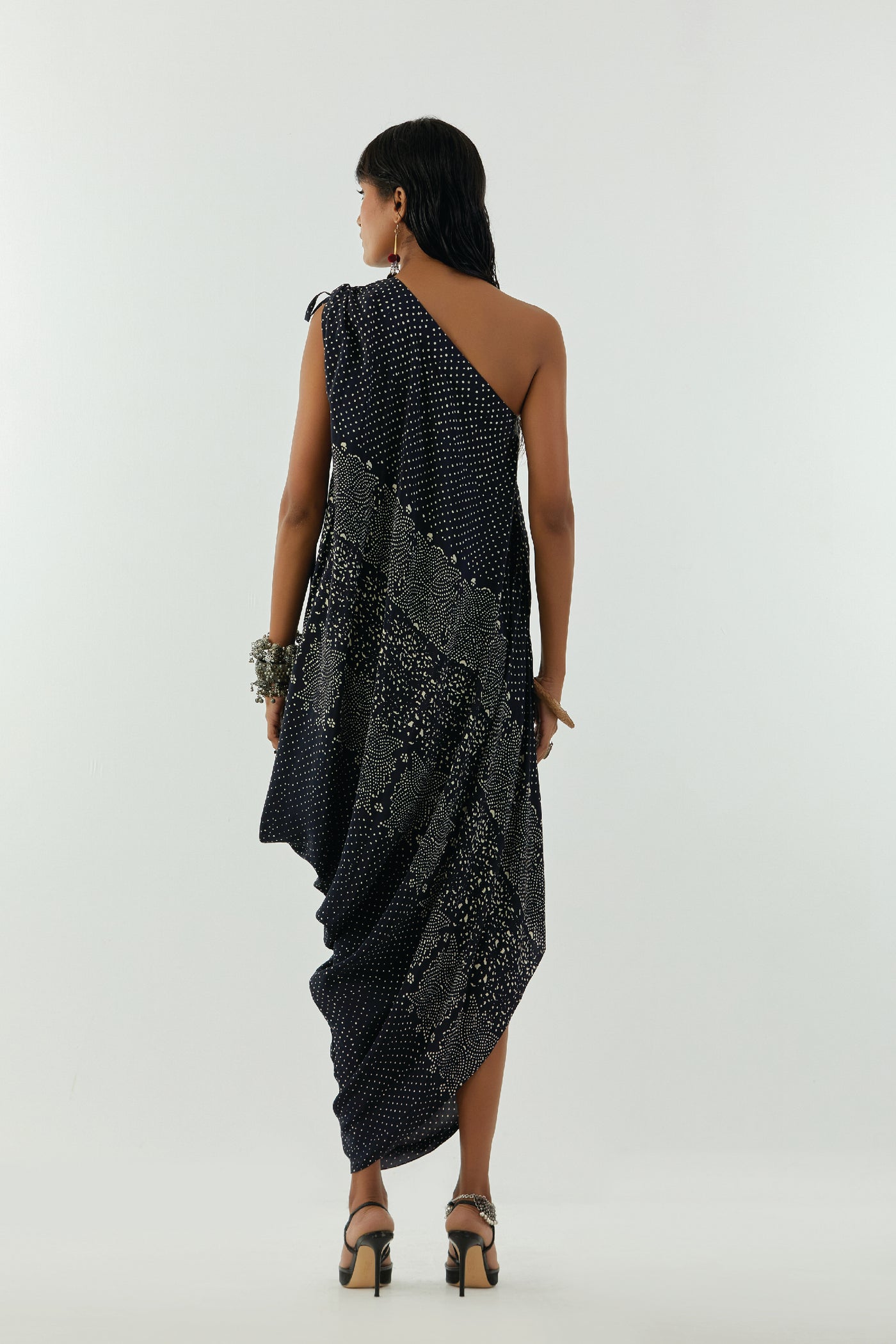 Aseem Kapoor Rasa One Shoulder Dress Surmai Mogra indian designer wear online shopping melange singapore