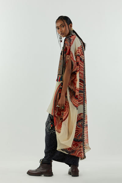 Aseem Kapoor Ritu Kaftan Dupatta Jacket Set indian designer wear online shopping melange singapore