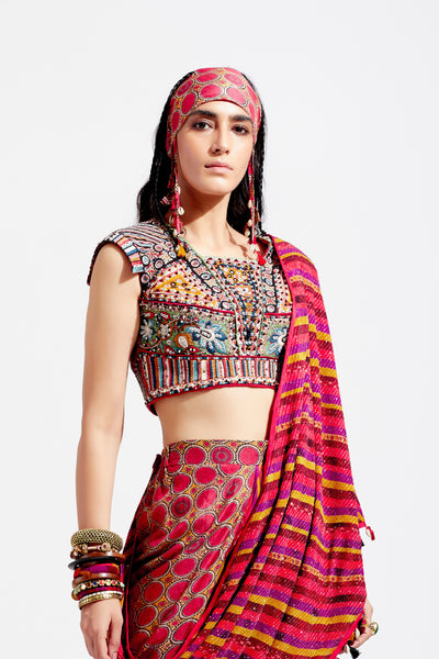 Aseem Kapoor Sadhavi Drape Saree Sindoor indian designer wear online shopping melange singapore