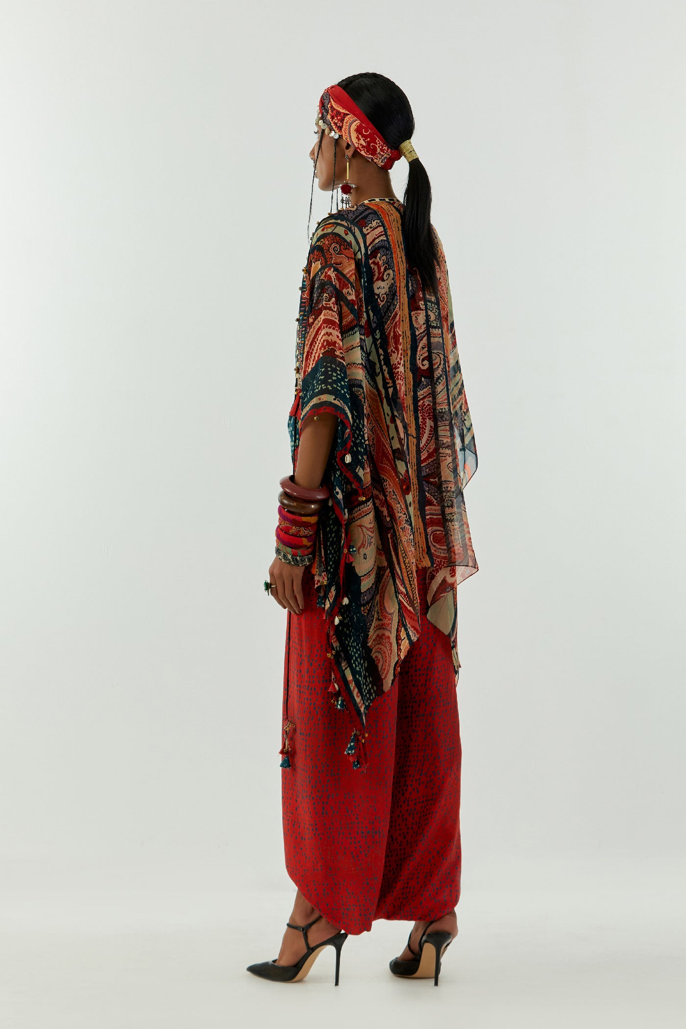 Aseem Kapoor Veni Dupatta Jacket Set indian designer wear online shopping melange singapore