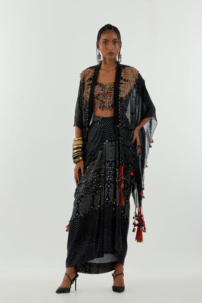 Aseem Kapoor Veni Dupatta Jacket Set indian designer wear online shopping melange singapore