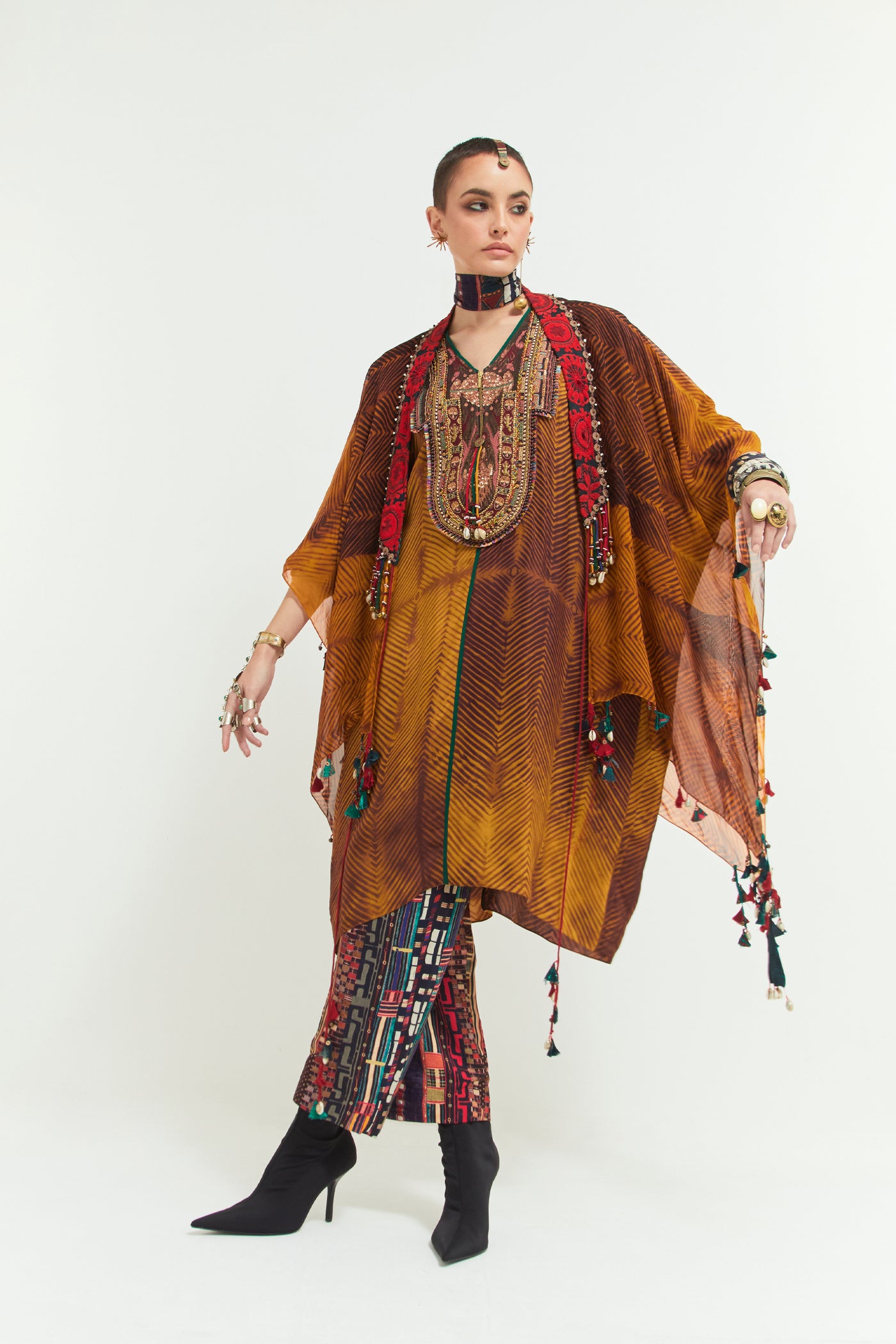 Aseem Kapoor Veni Dupatta Jacket indian designer wear online shopping melange singapore