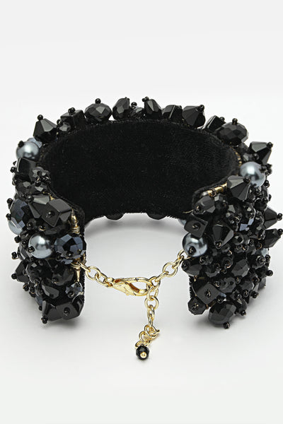 Bijoux Black Velvet Cuff indian designer wear online shopping melange singapore