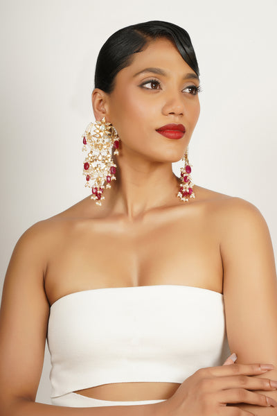 Bijoux Crimson Crescent indian designer wear online shopping melange singapore