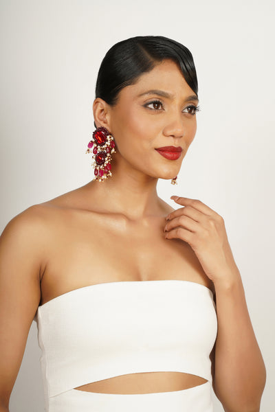 Bijoux Crimson Drops indian designer wear online shopping melange singapore