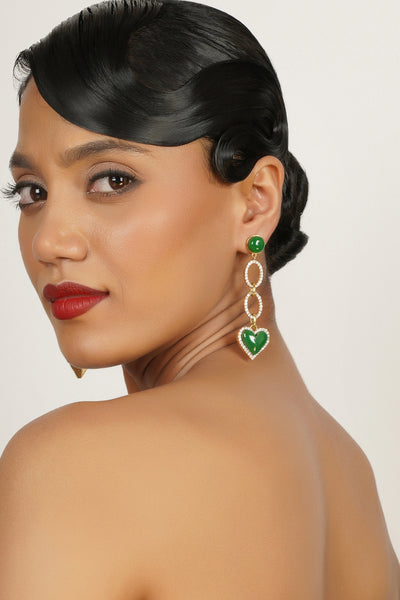 Bijoux Emerald Heart Elegance indian designer wear online shopping melange singapore