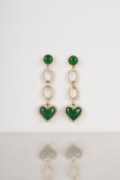 Bijoux Emerald Heart Elegance indian designer wear online shopping melange singapore