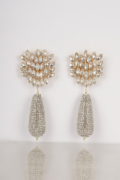 Bijoux Floral Cascade Crystal indian designer wear online shopping melange singapore