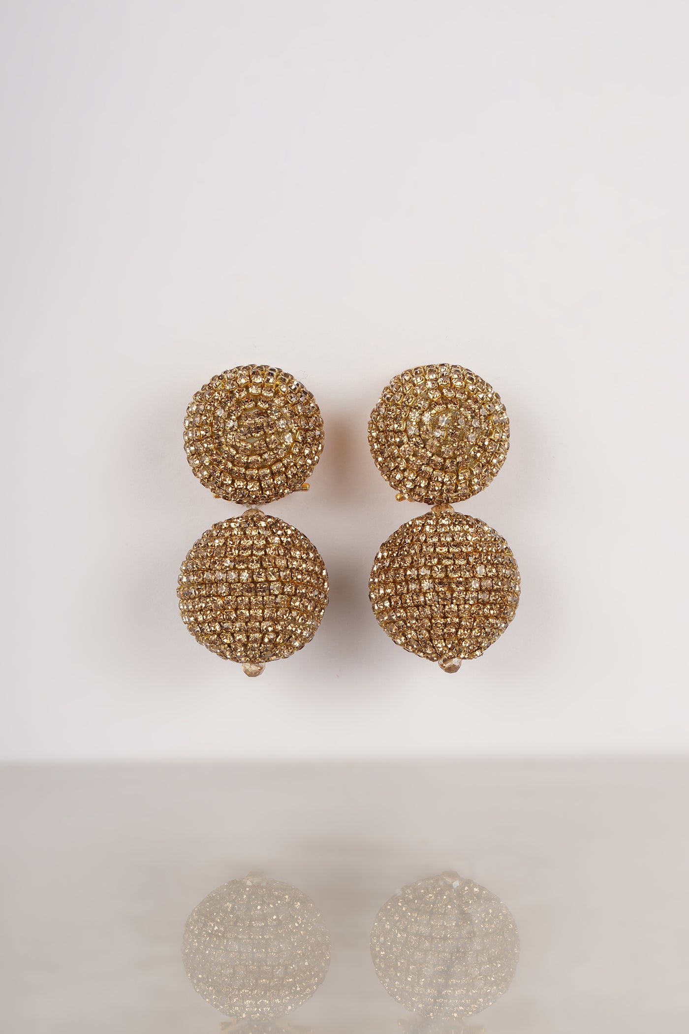 Bijoux Gold Sphere Drops indian designer wear online shopping melange singapore