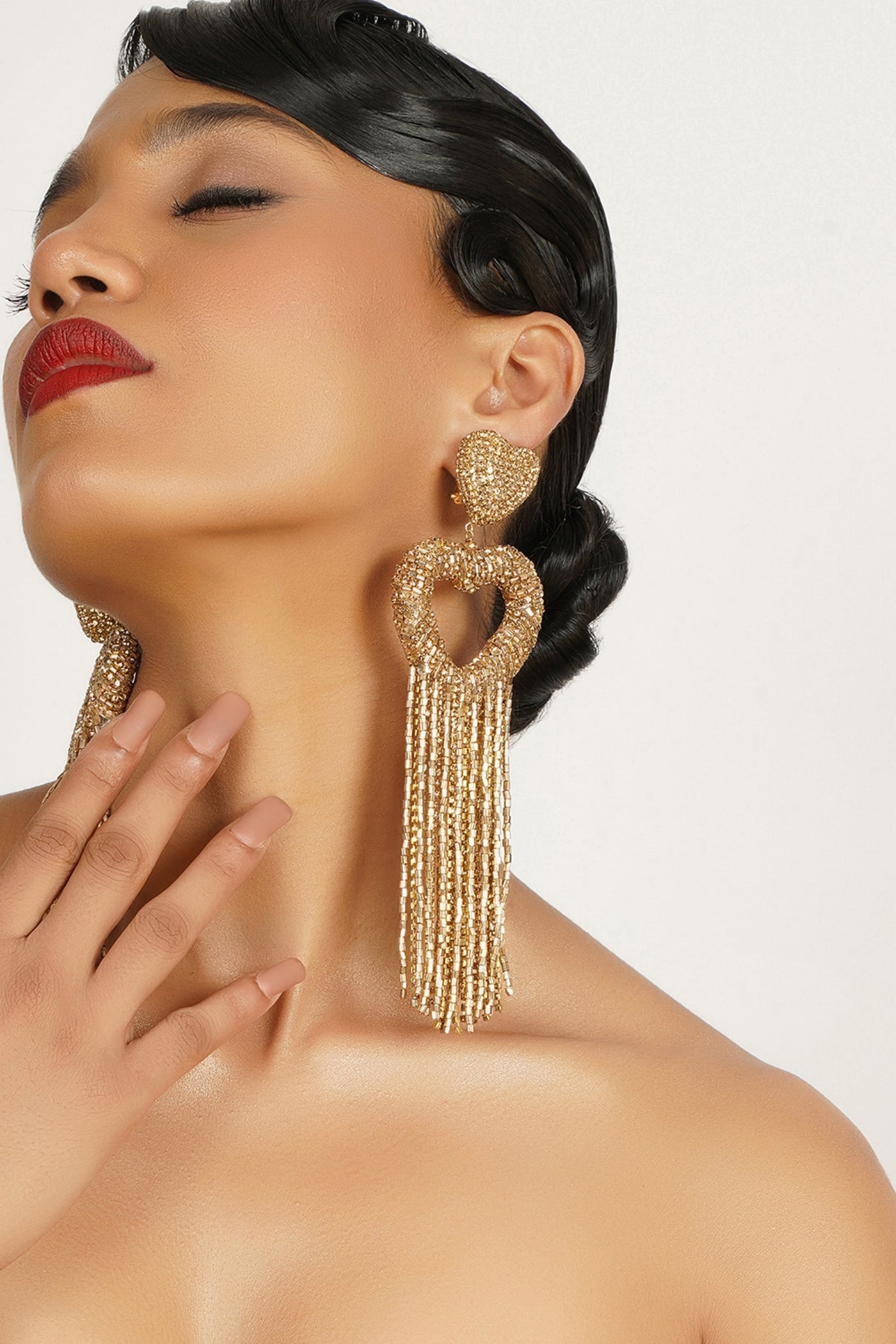 Bijoux Golden Love Sparklers indian designer wear online shopping melange singapore
