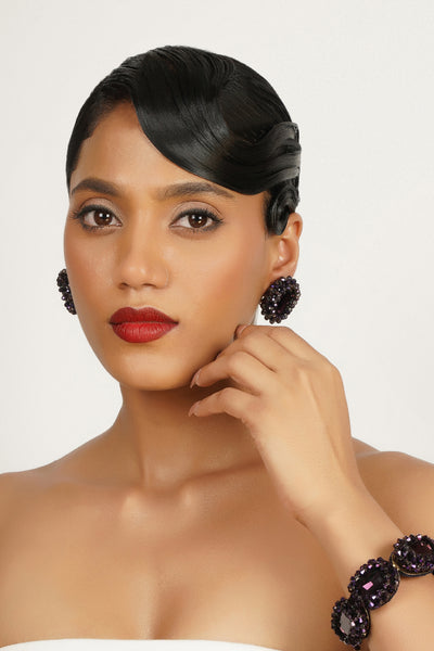 Bijoux Midnight Gemstone Studs indian designer wear online shopping melange singapore