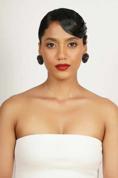 Bijoux Midnight Gemstone Studs indian designer wear online shopping melange singapore