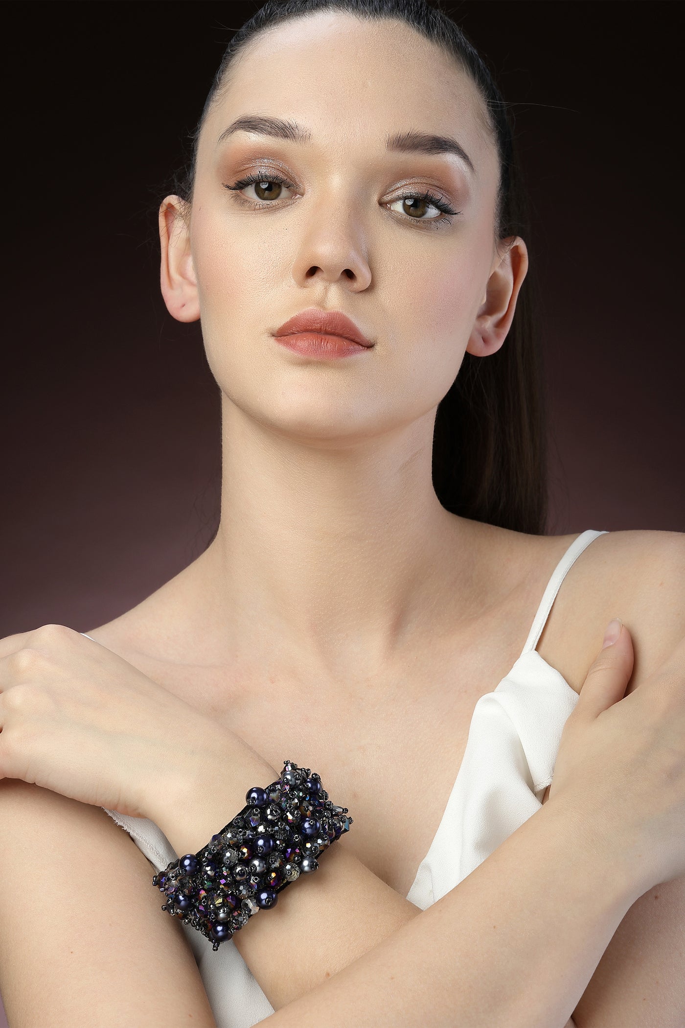 Bijoux Midnight Sparkle Bracelet indian designer wear online shopping melange singapore
