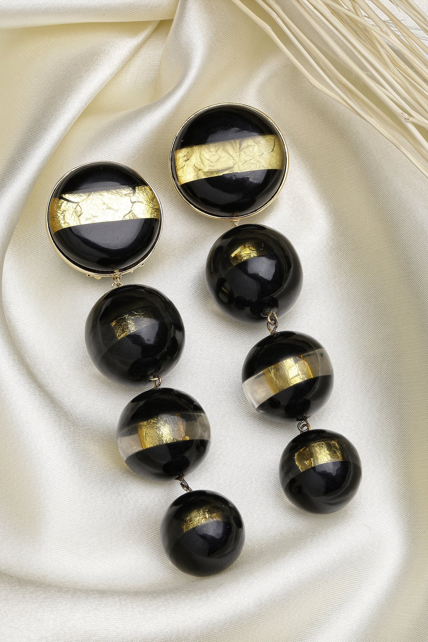 Bijoux Resin Drops With Gold Foiling indian designer wear online shopping melange singapore
