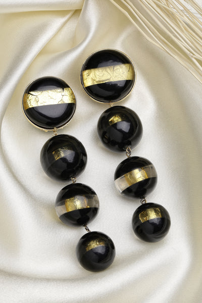 Bijoux Resin Drops With Gold Foiling indian designer wear online shopping melange singapore
