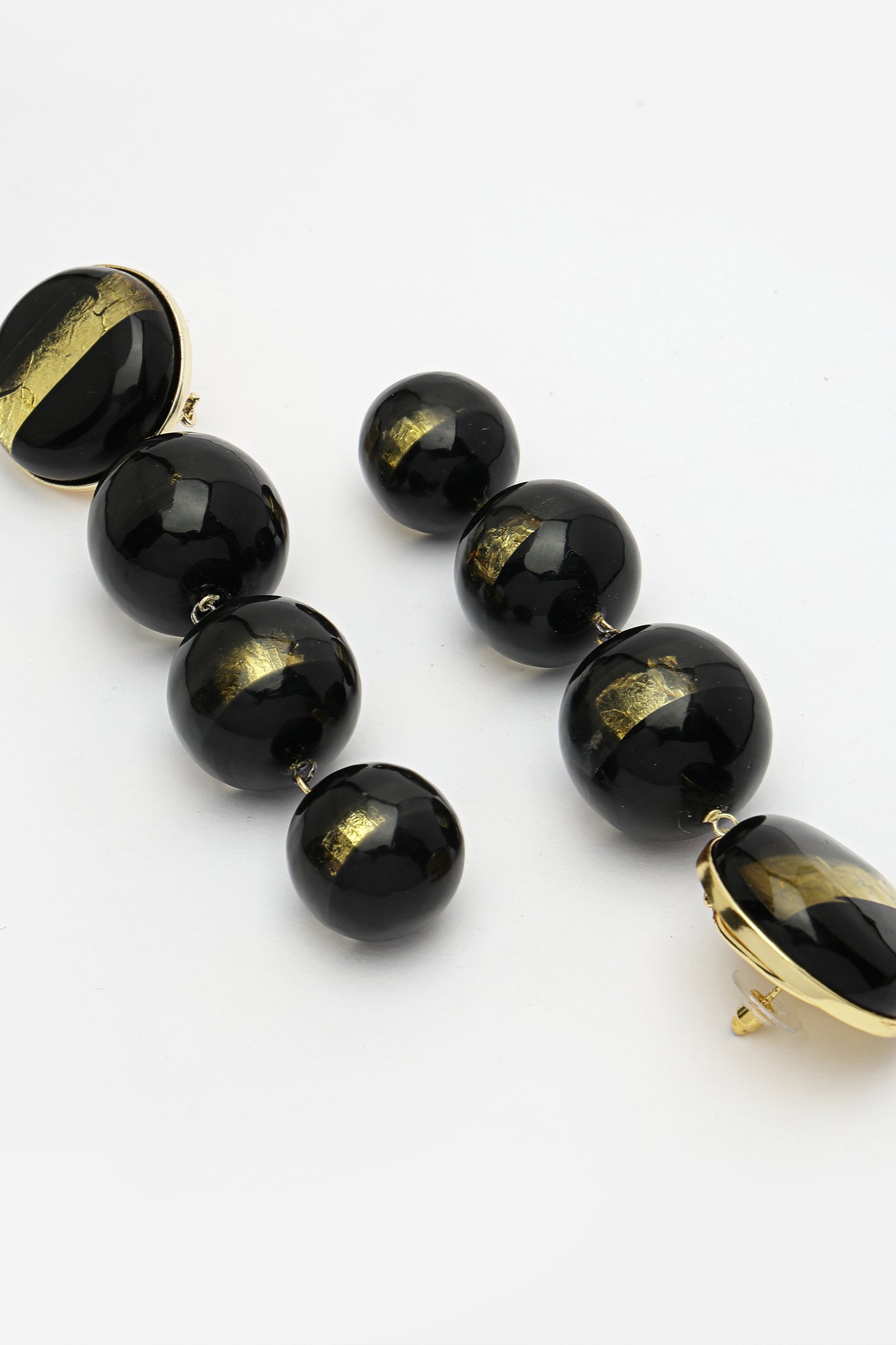 Bijoux Resin Drops With Gold Foiling indian designer wear online shopping melange singapore
