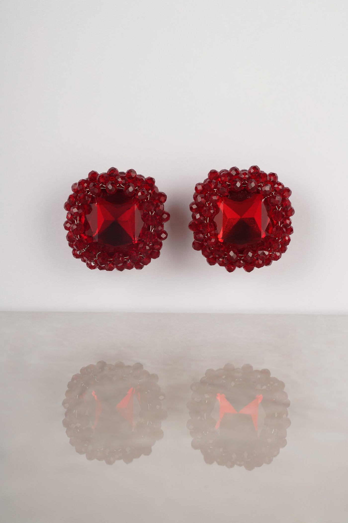 Bijoux Ruby Studs indian designer wear online shopping melange singapore