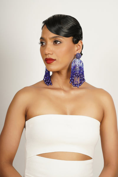 Bijoux Sapphire Sky Hoops indian designer wear online shopping melange singapore