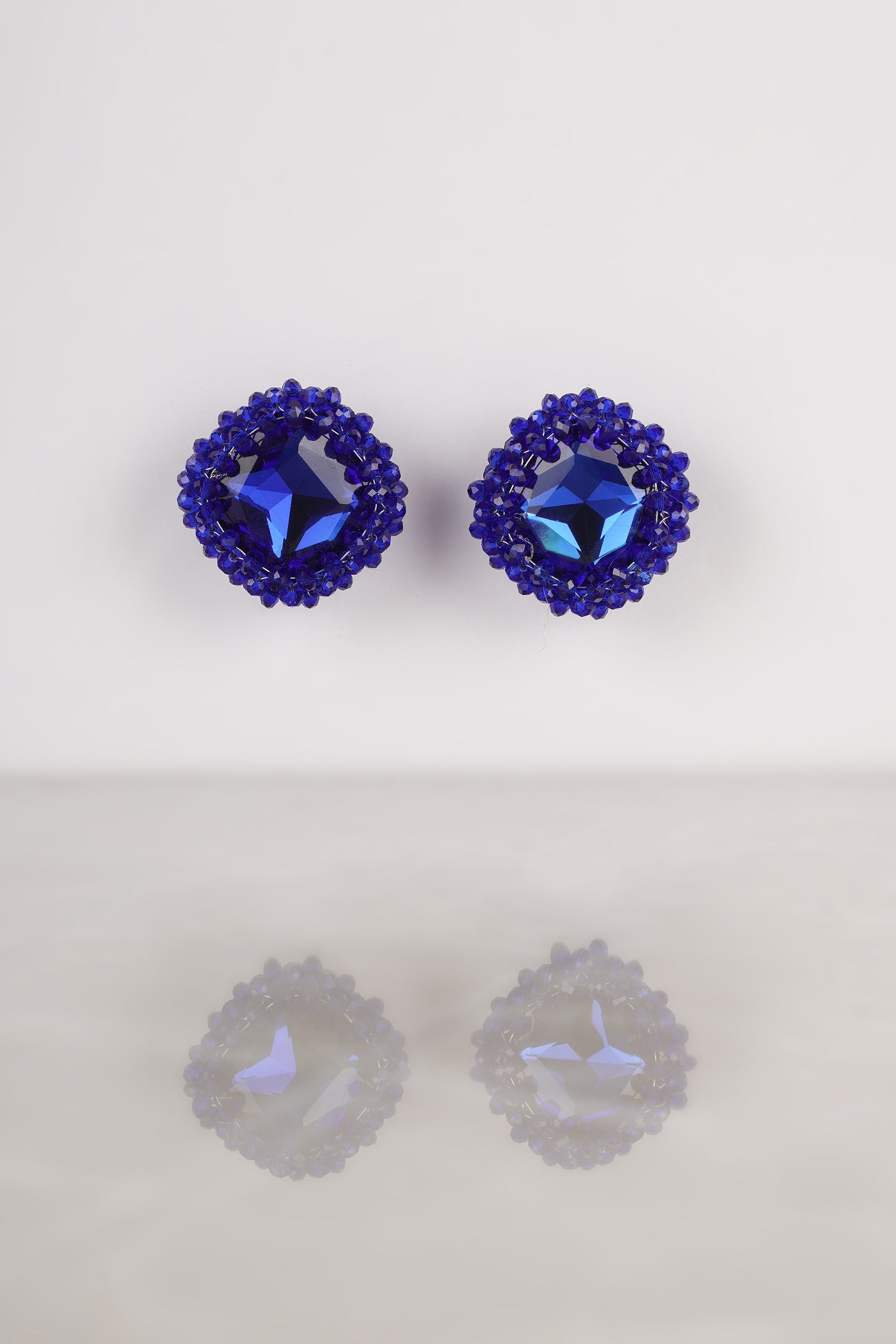 Bijoux Sapphire Studs indian designer wear online shopping melange singapore