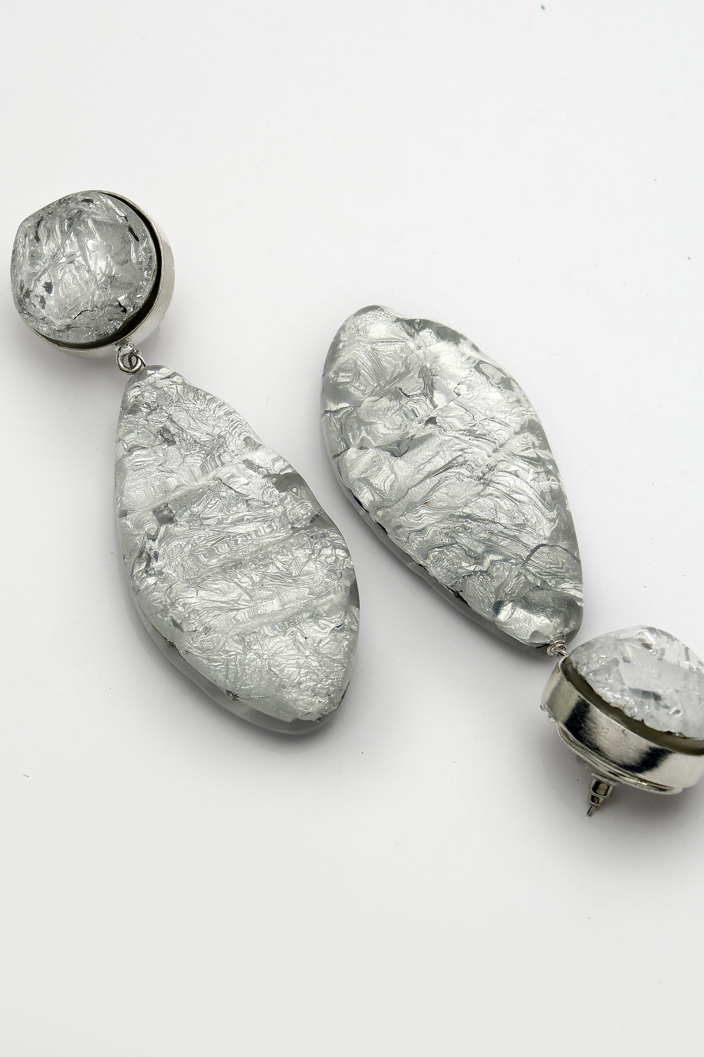Bijoux Silver Foil Danglers indian designer wear online shopping melange singapore