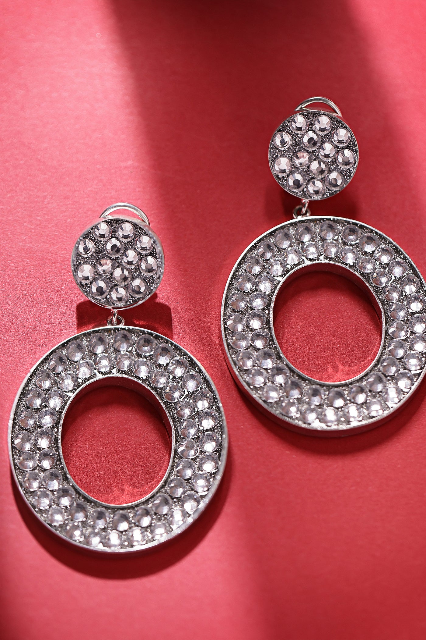 Bijoux Silver Hoop Earrings indian designer wear online shopping melange singapore