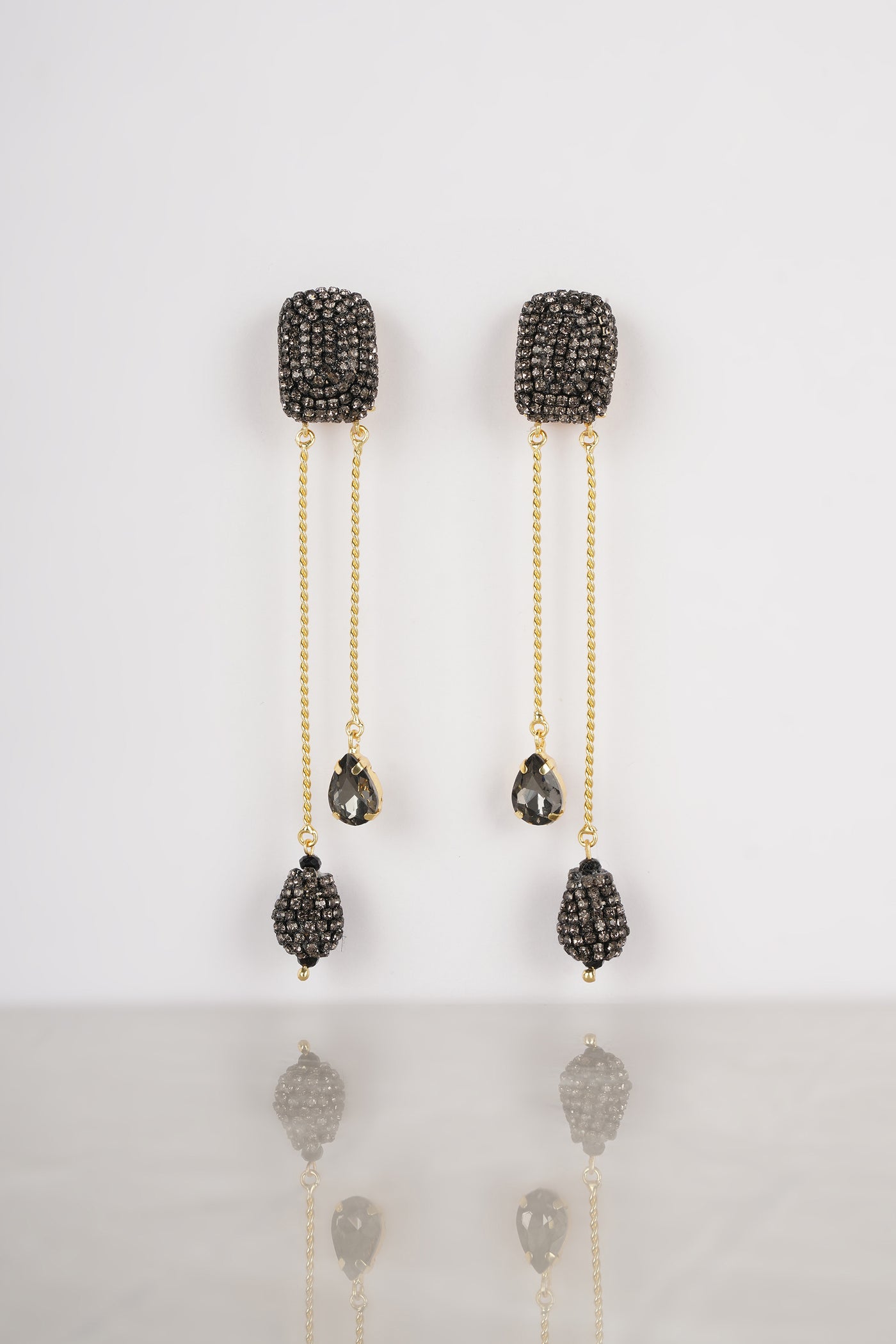 Bijoux Smokey Serenade Teardrops indian designer wear online shopping melange singapore