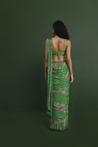 Chamee and Palak Adele Georgette Drape Saree Indian designer wear online shopping melange singapore 
