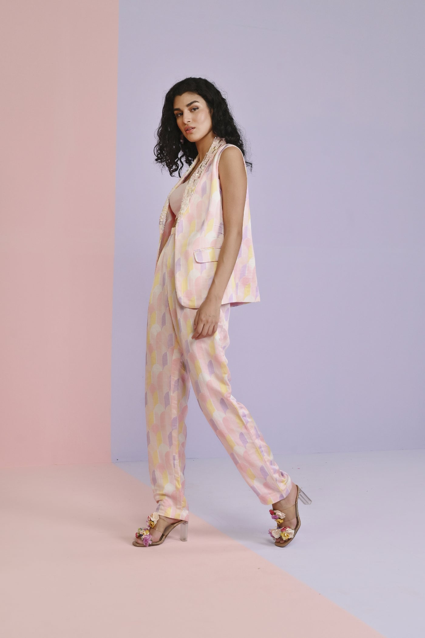 Chamee and Palak Alaina Linen Suit Indian designer wear online shopping melange singapore 