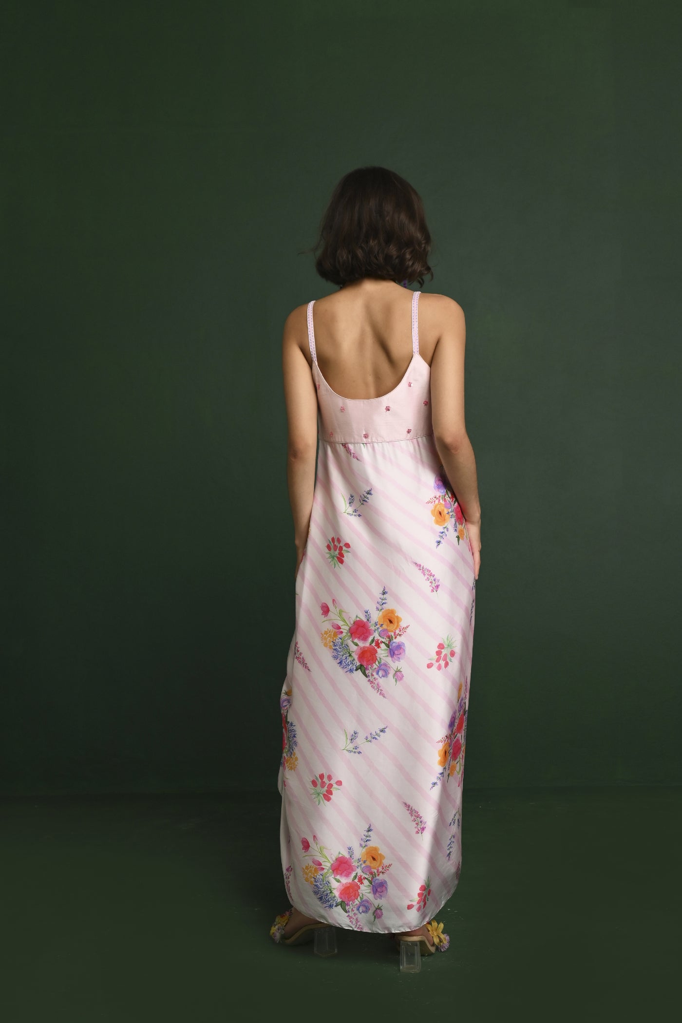 Chamee and Palak Amelia Satin Drape Dress Indian designer wear online shopping melange singapore 