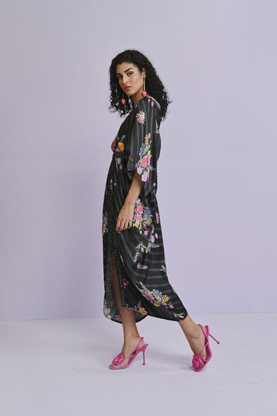 Chamee and Palak Bella Satin Kaftan Indian designer wear online shopping melange singapore 