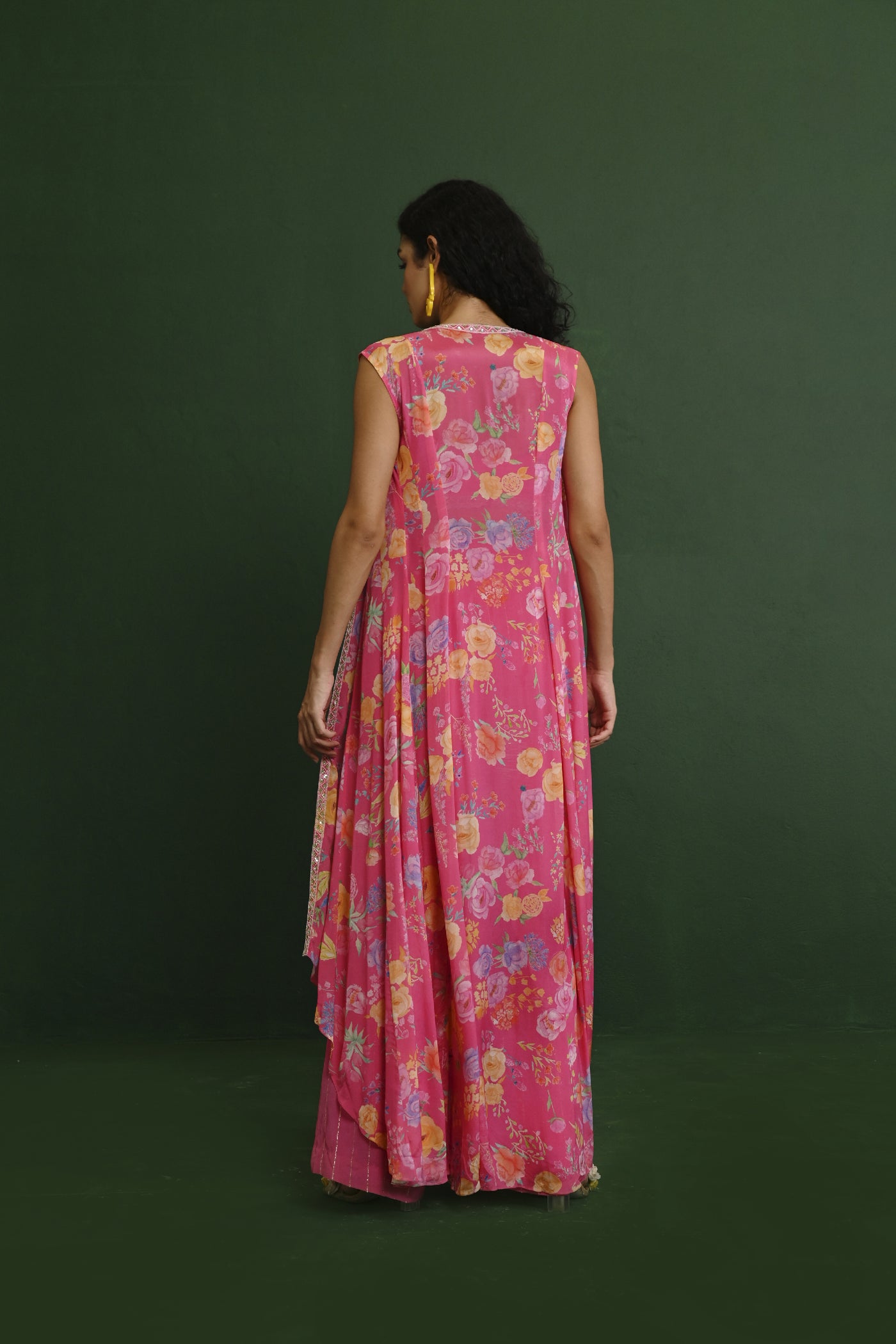 Chamee and Palak Diana Georgette Jacket Set Indian designer wear online shopping melange singapore 