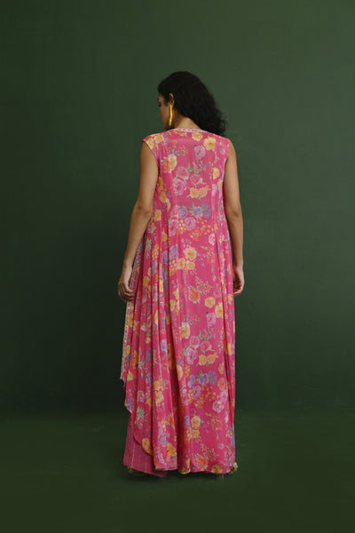 Chamee and Palak Diana Georgette Jacket Set Indian designer wear online shopping melange singapore 