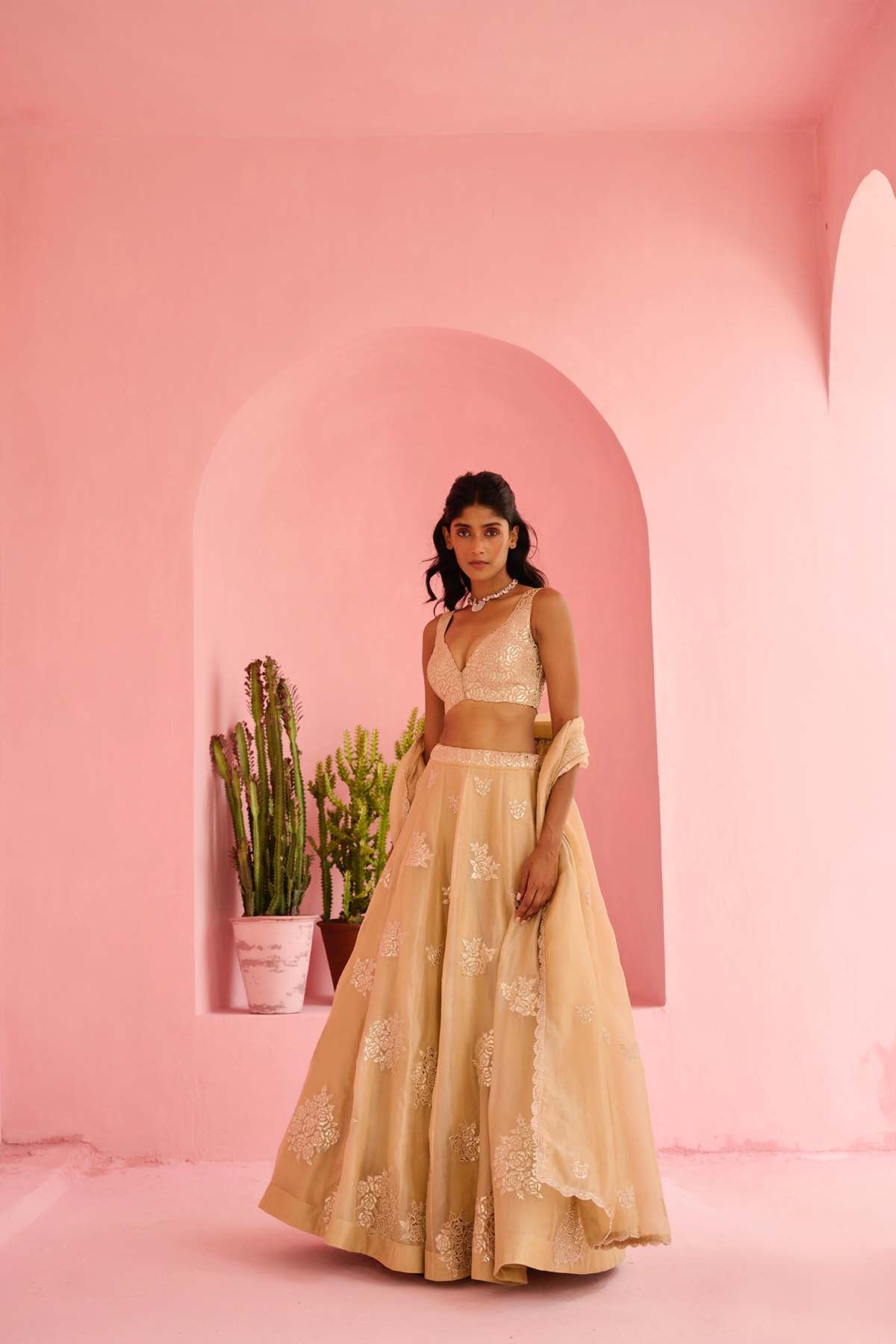 Chamee and Palak Adah Lehenga Set indian designer wear online shopping melange singapore 
