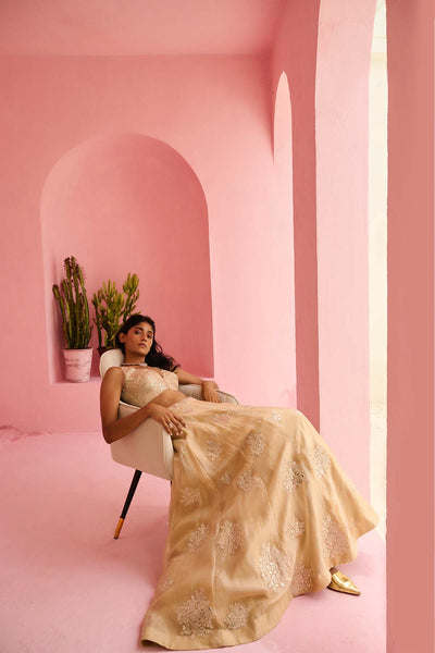 Chamee and Palak Adah Lehenga Set indian designer wear online shopping melange singapore 